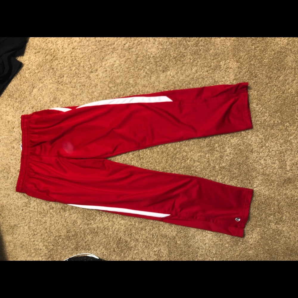 Red basketball sweatpants - like new!